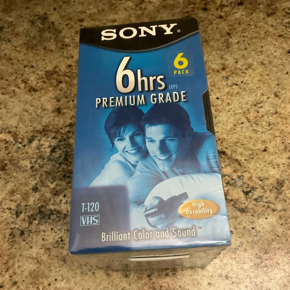 Sony Premium Grade VHS Tapes Pack of 6